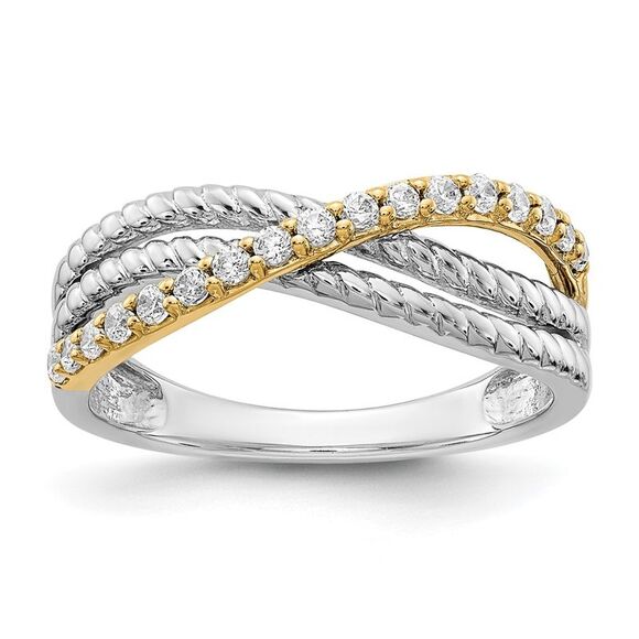 Kazi Luxury 14k Two-tone Diamond Fancy Ring